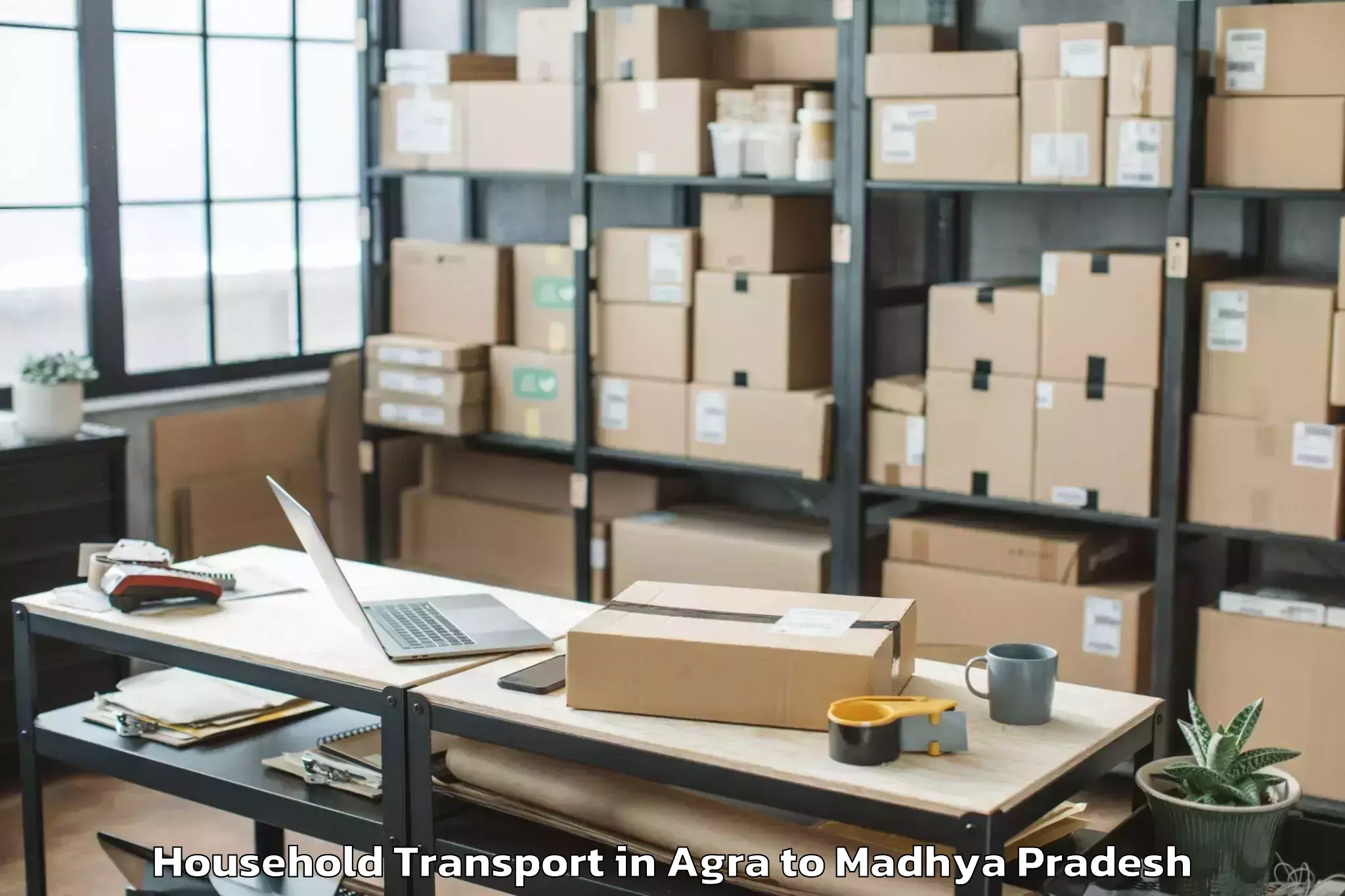 Top Agra to Shajapur Household Transport Available